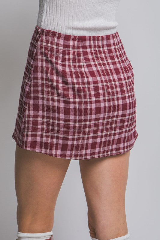 Plaid Mini Skort