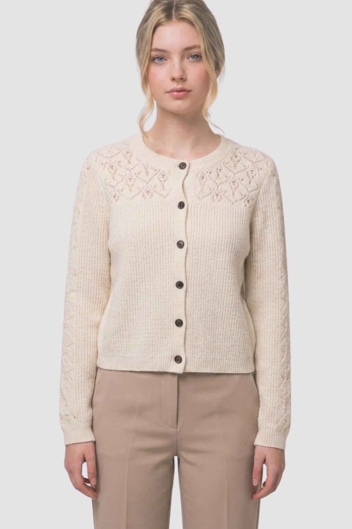 Pointelle Cardigan