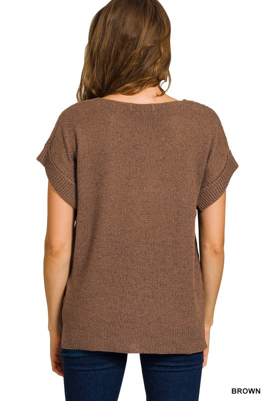 Short Sleeve Sweater Top