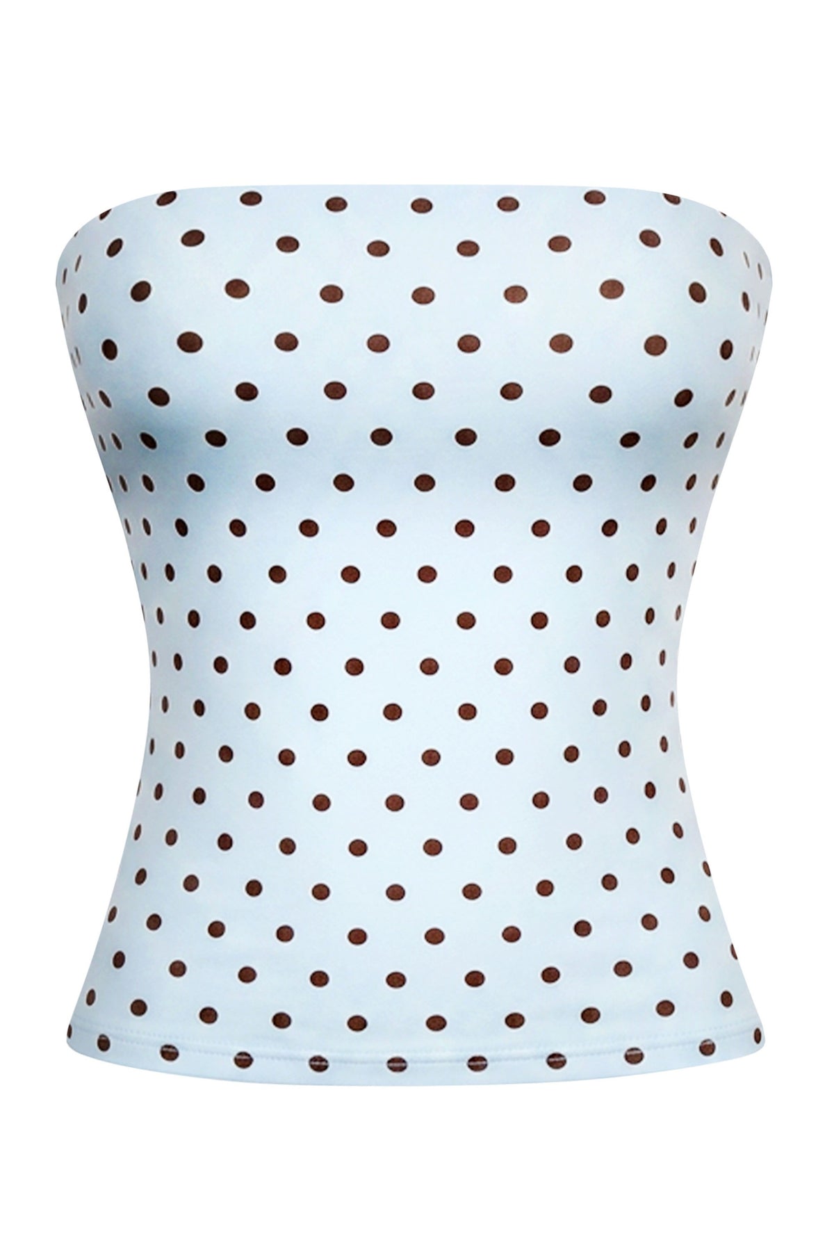Strapless Polka Dot Crop Top