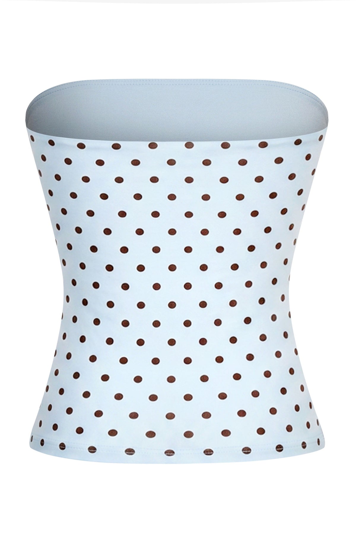 Strapless Polka Dot Crop Top