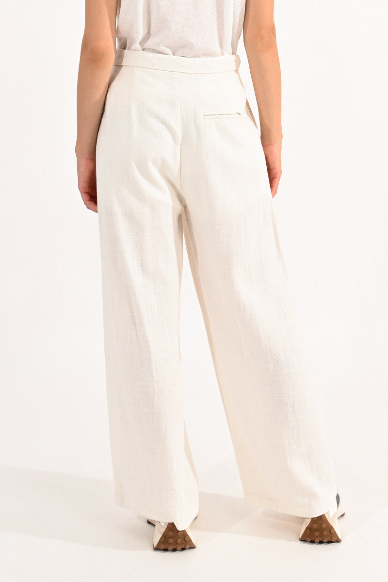 Pleated Linen Pants