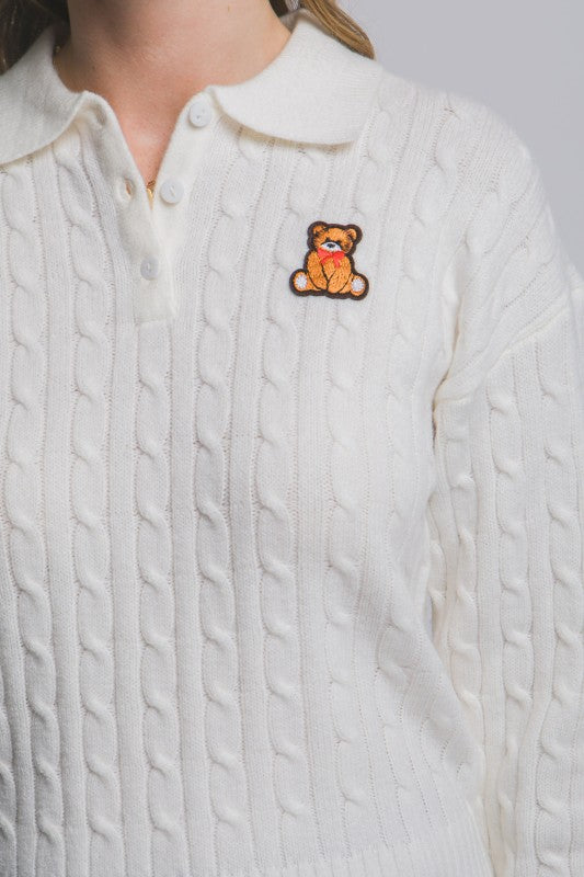 Teddy Bear Polo Sweater
