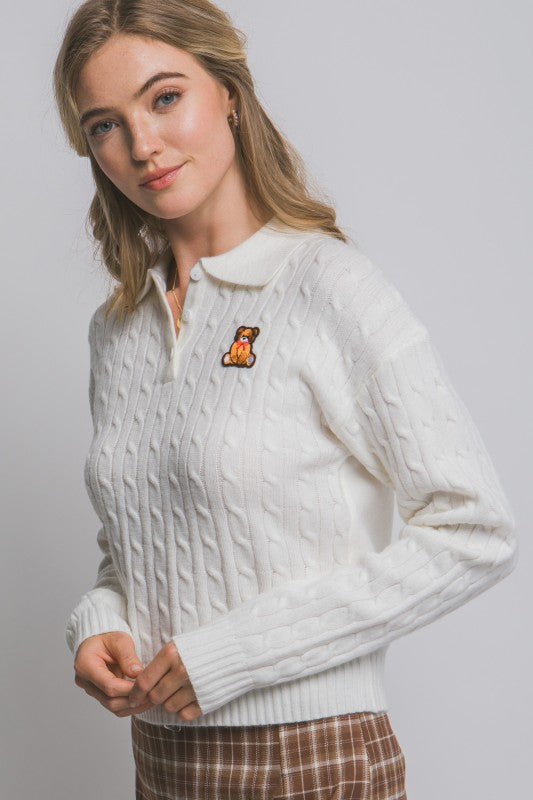 Teddy Bear Polo Sweater