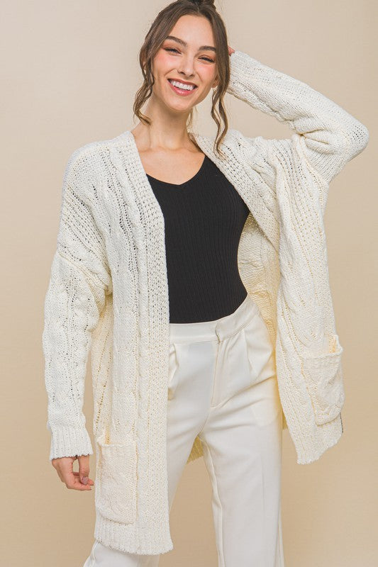 Chenille Cable Knit Oversized Sweater