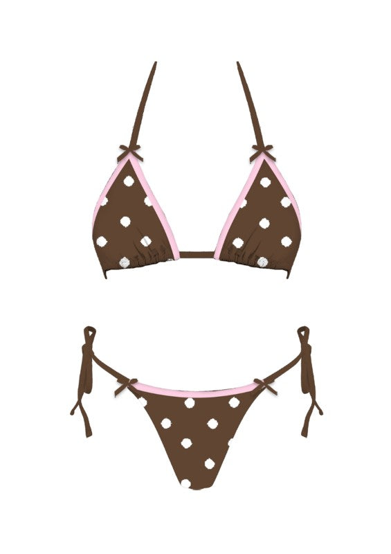 Cafe Polka Triangle Bikini Set