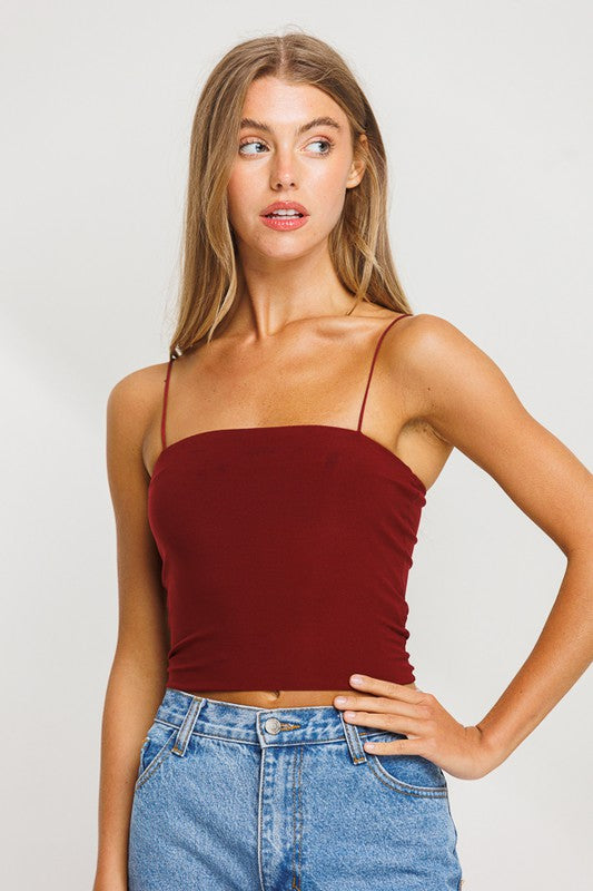 Double Layered Cropped Cami