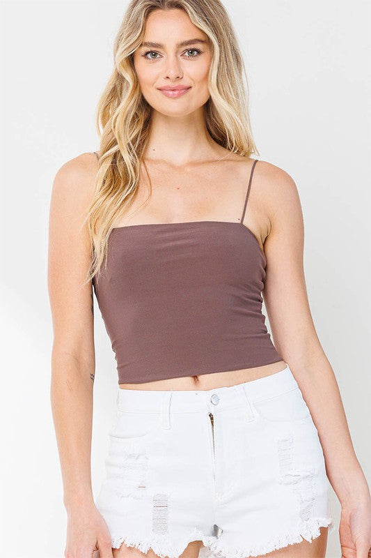 Double Layered Cropped Cami