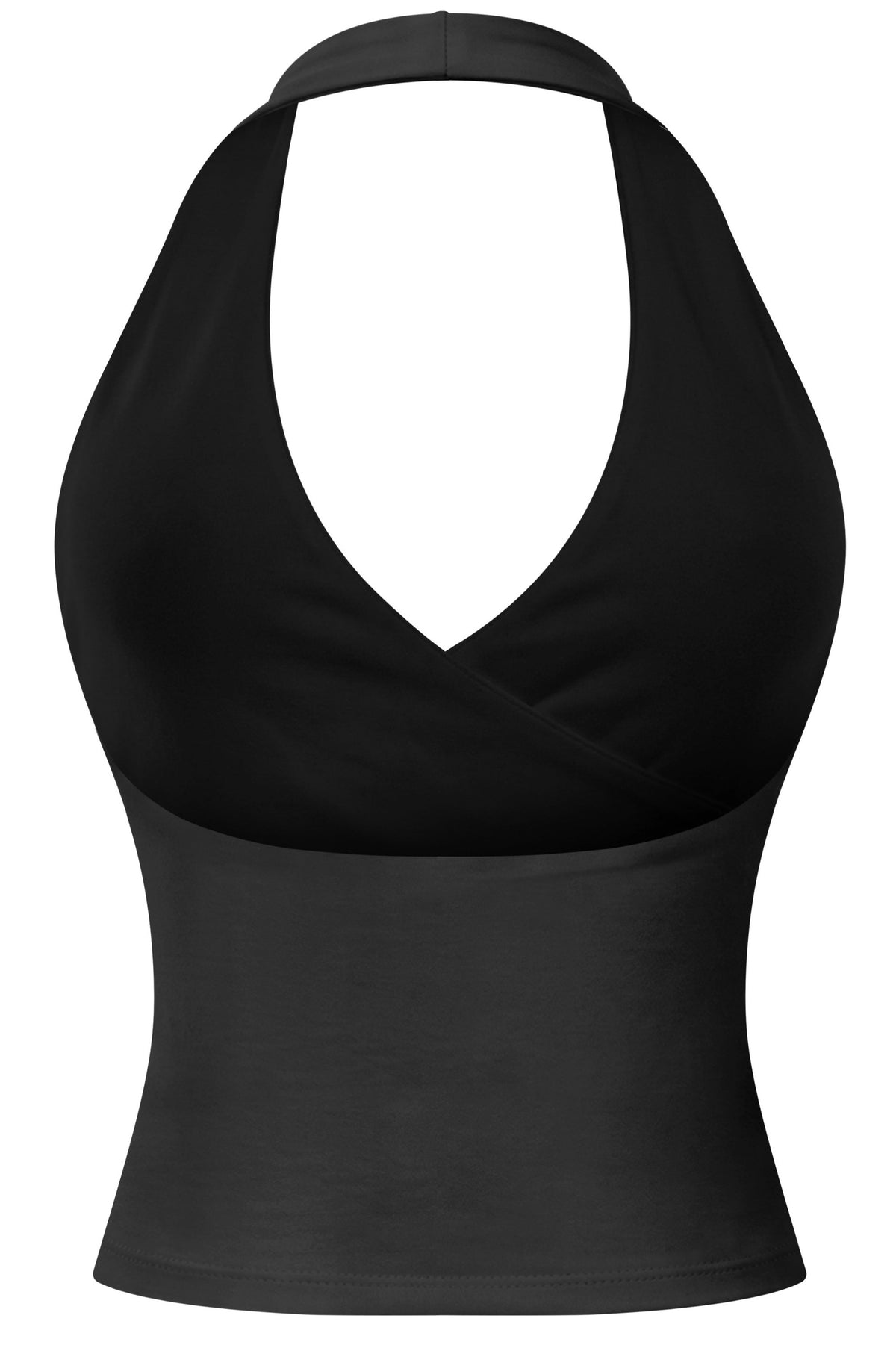 Halter V-neck Open Back Top