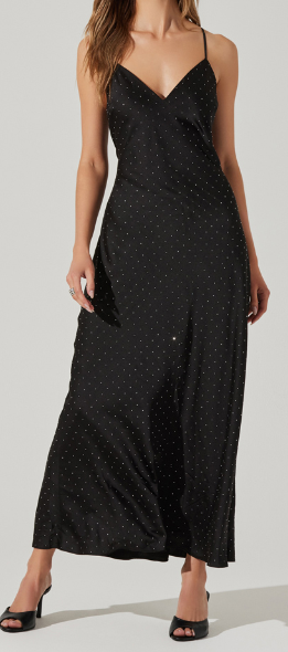 Bonney Rhinestone Slip Maxi Dress