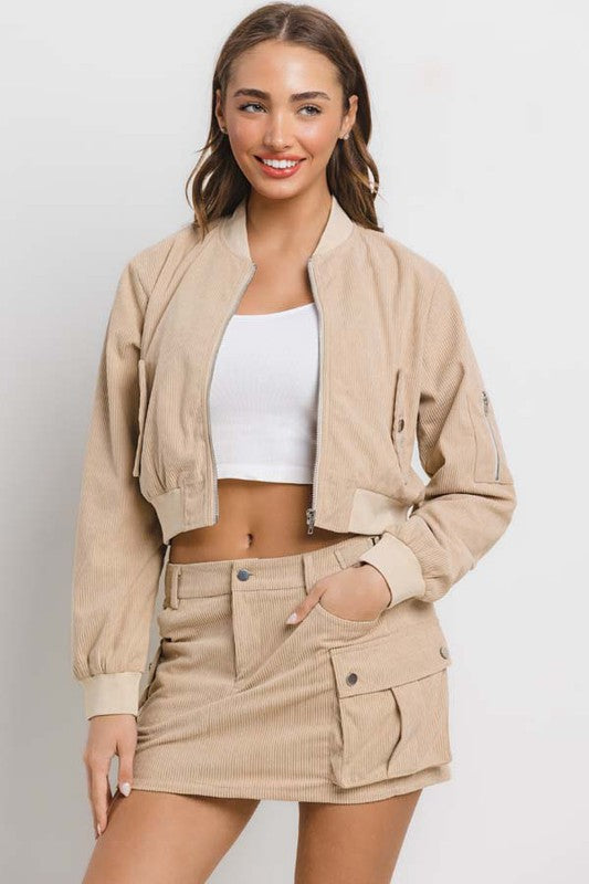 Corduroy Jacket Set