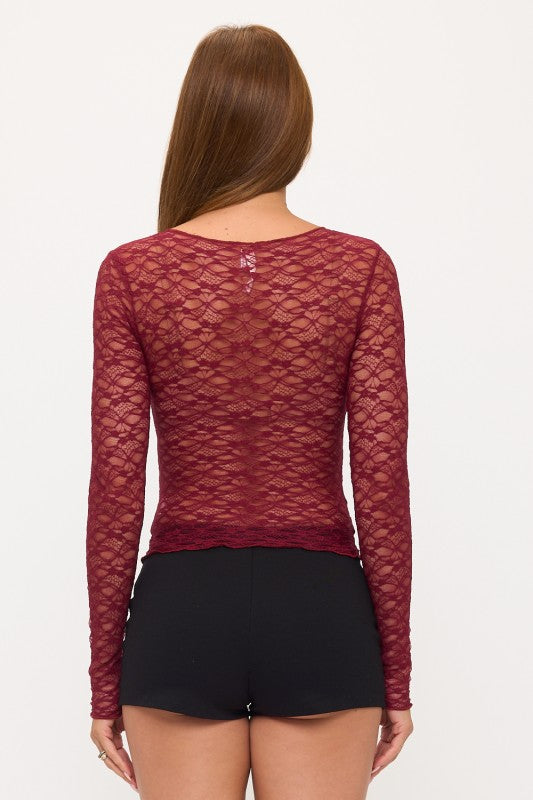 Lace Long Sleeve Top
