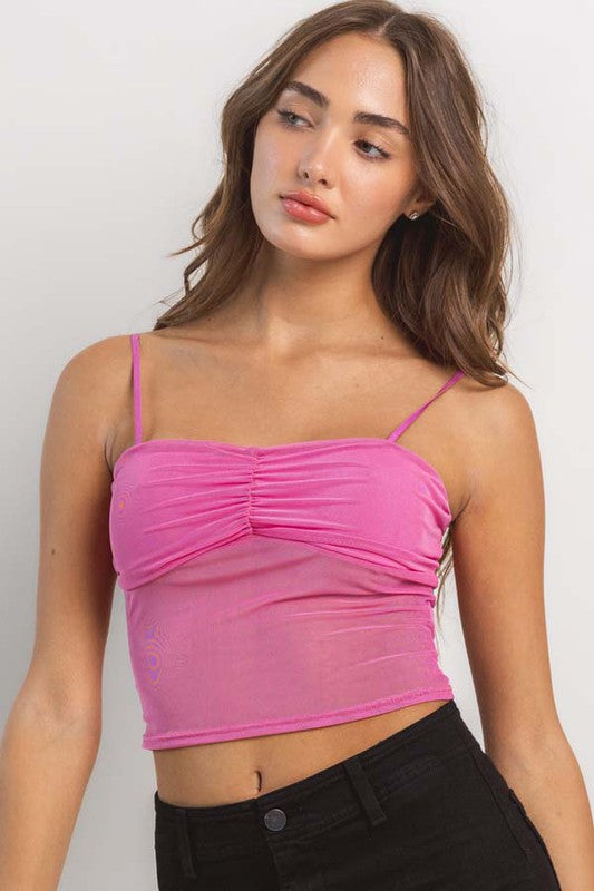 Mesh Cropped Top