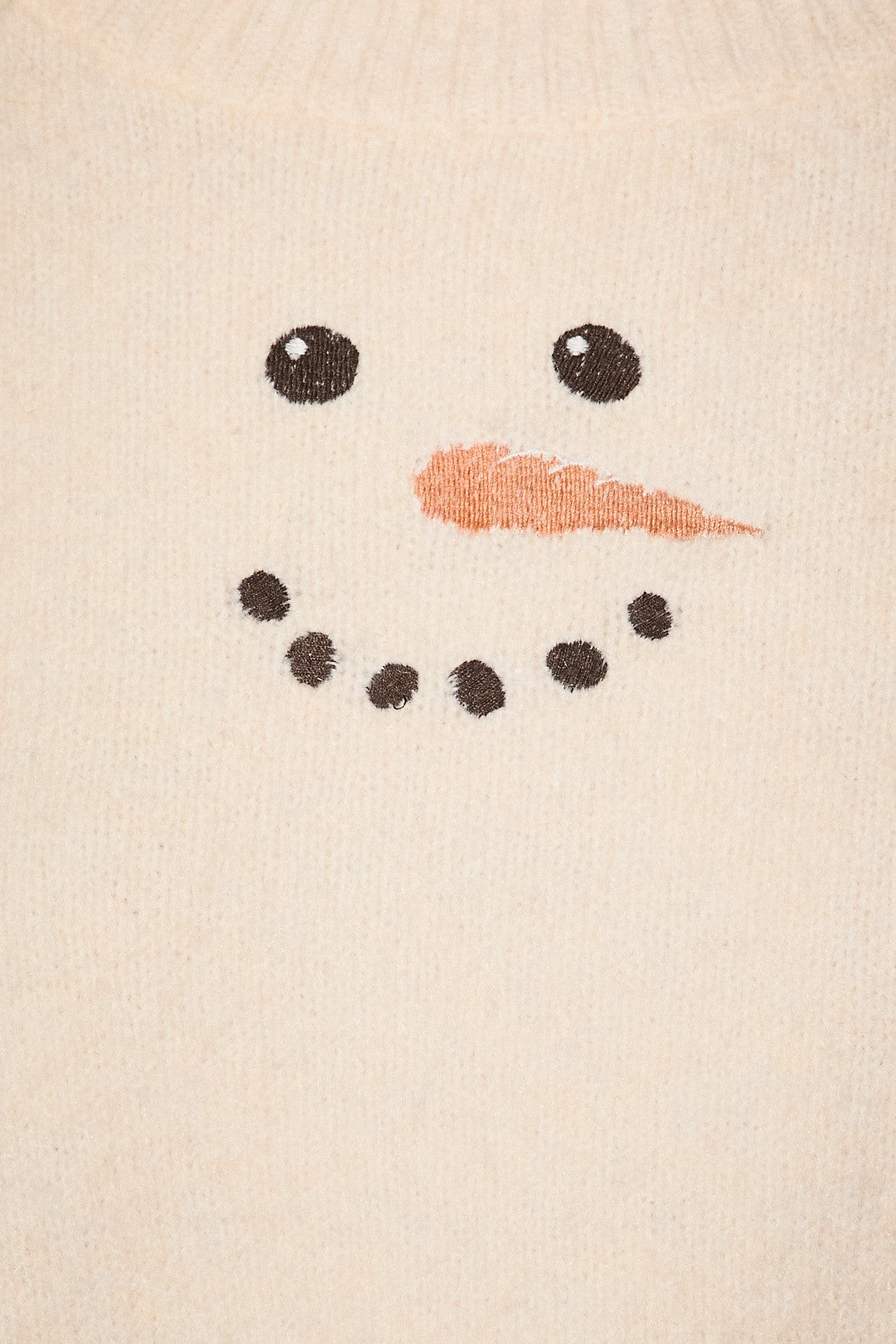 Snowman Embroidered Oversized Sweater