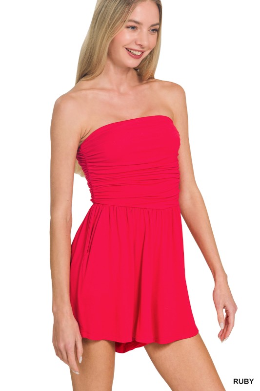 Strapless Tube Top Romper