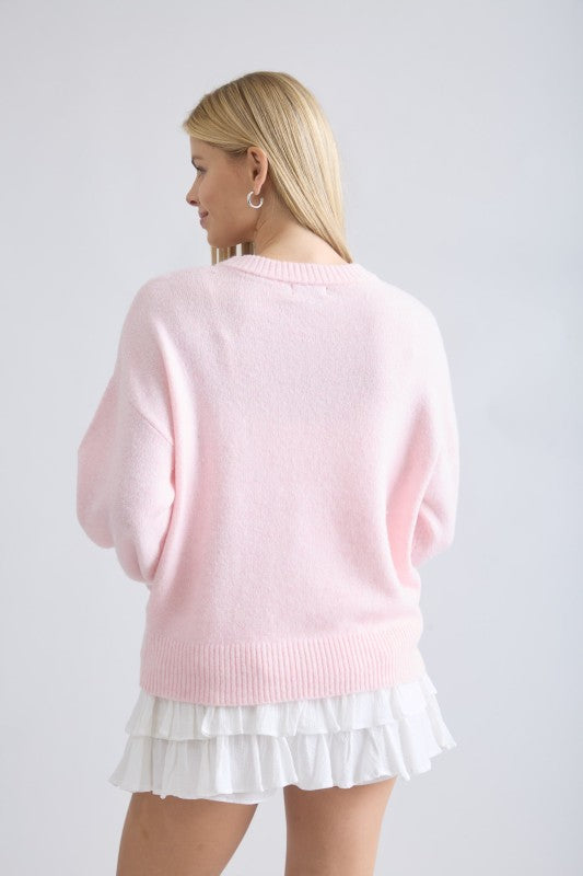 Swan Sweater with Bow Detail