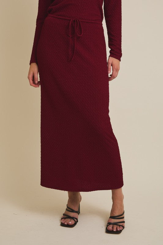 Textured Midi Skirt