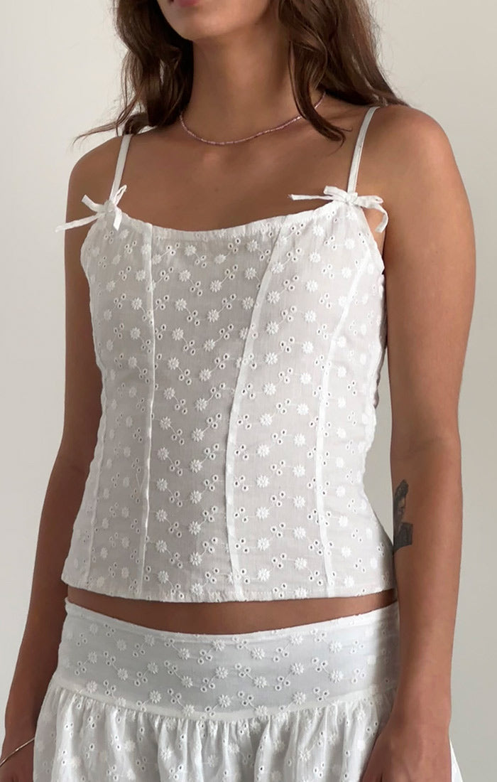 Tasma Eyelet Cami Top