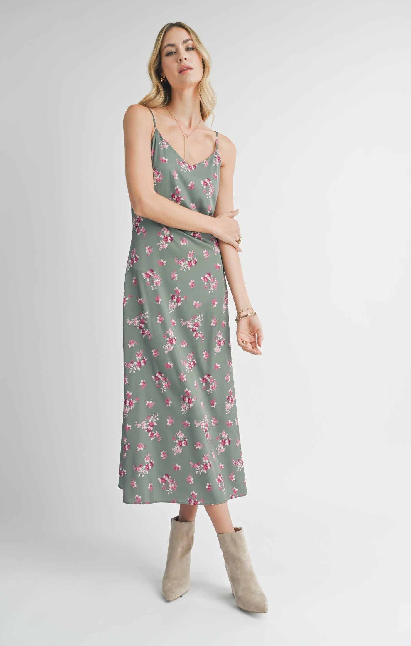 Hostess Floral Slip Maxi Dress