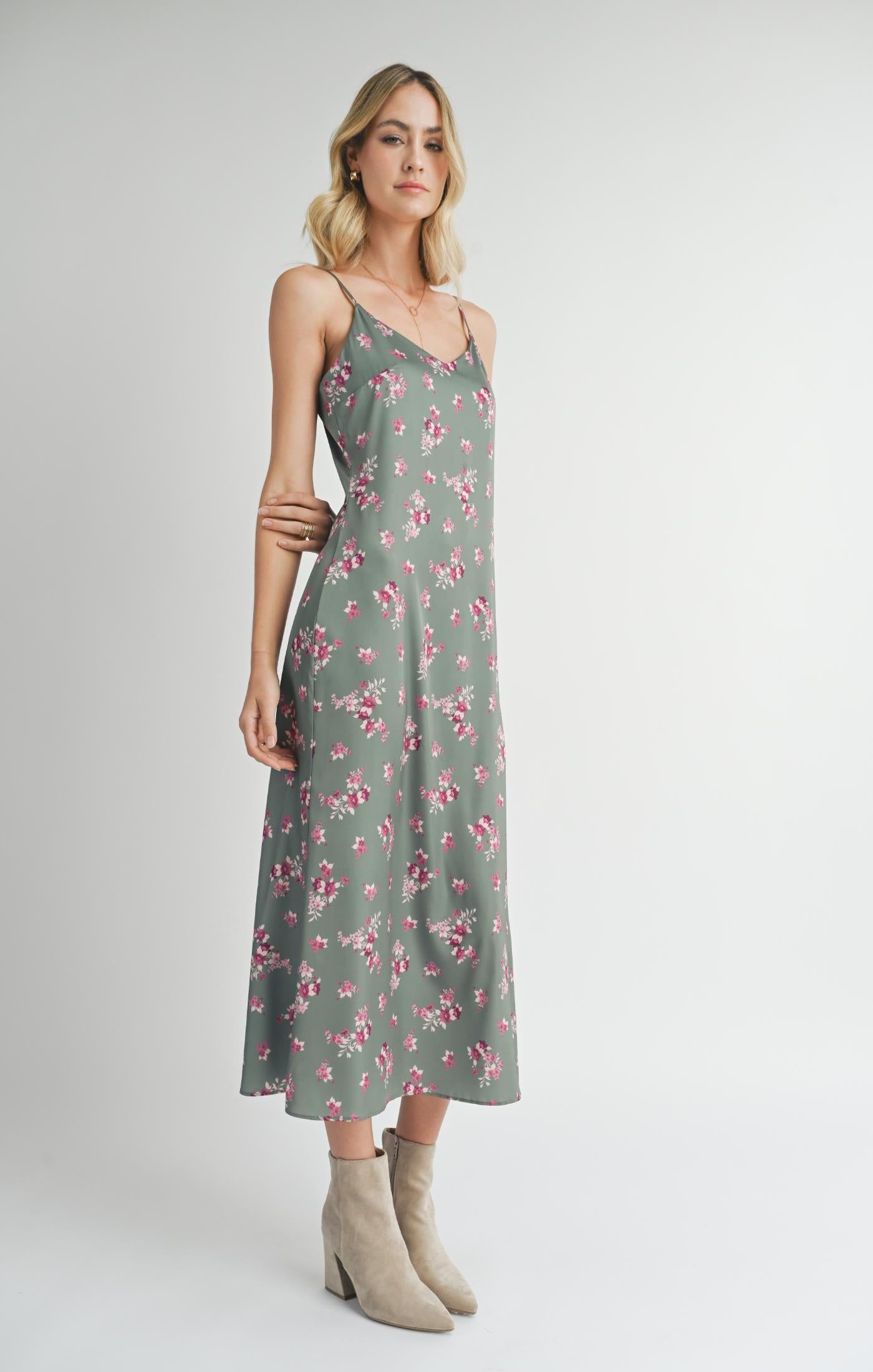 Hostess Floral Slip Maxi Dress