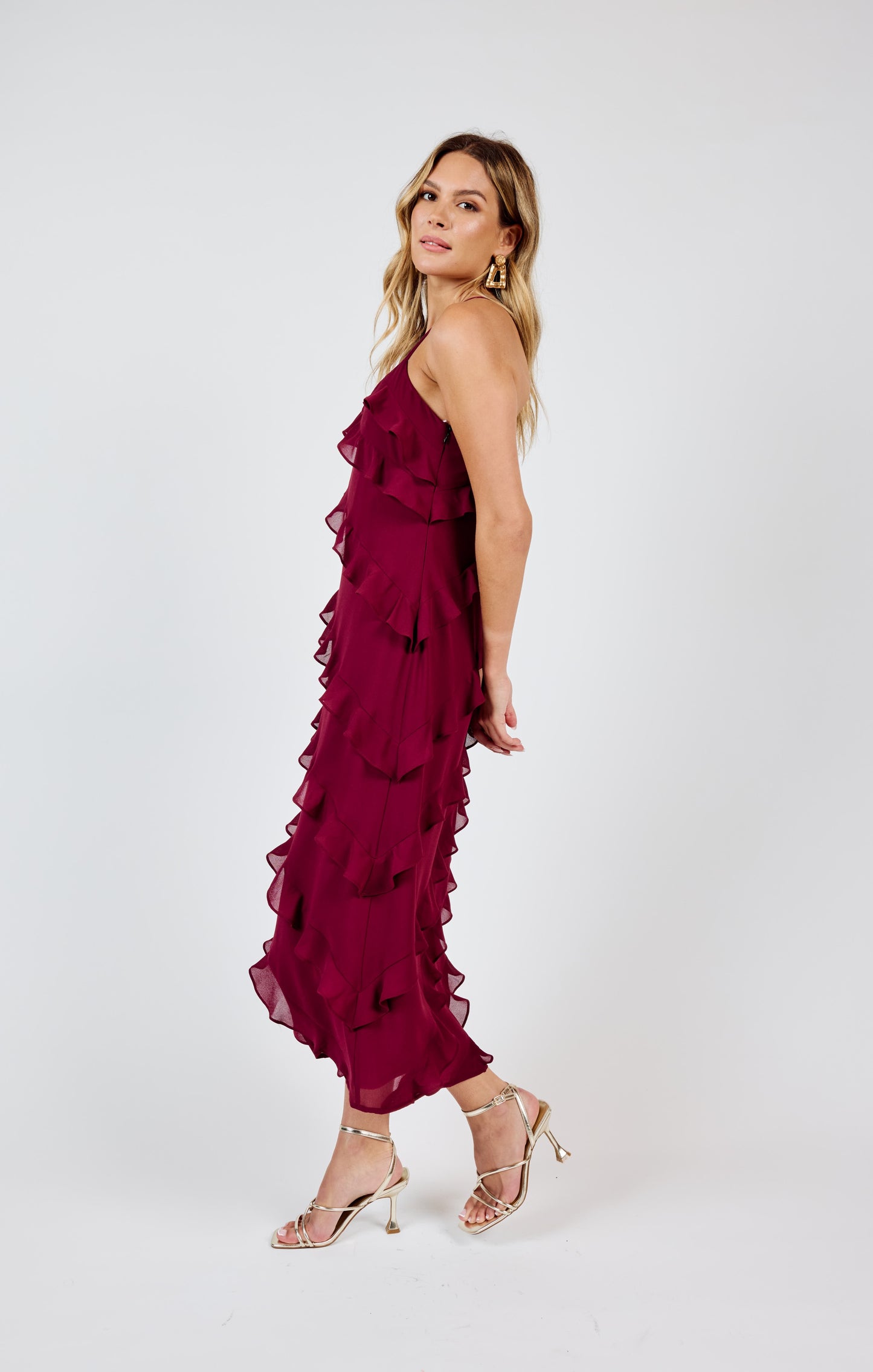 All Invited Ruffle Maxi Dress