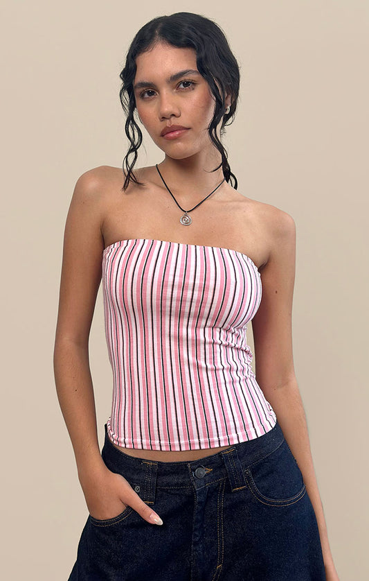 Shaelo Striped Bandeau Top