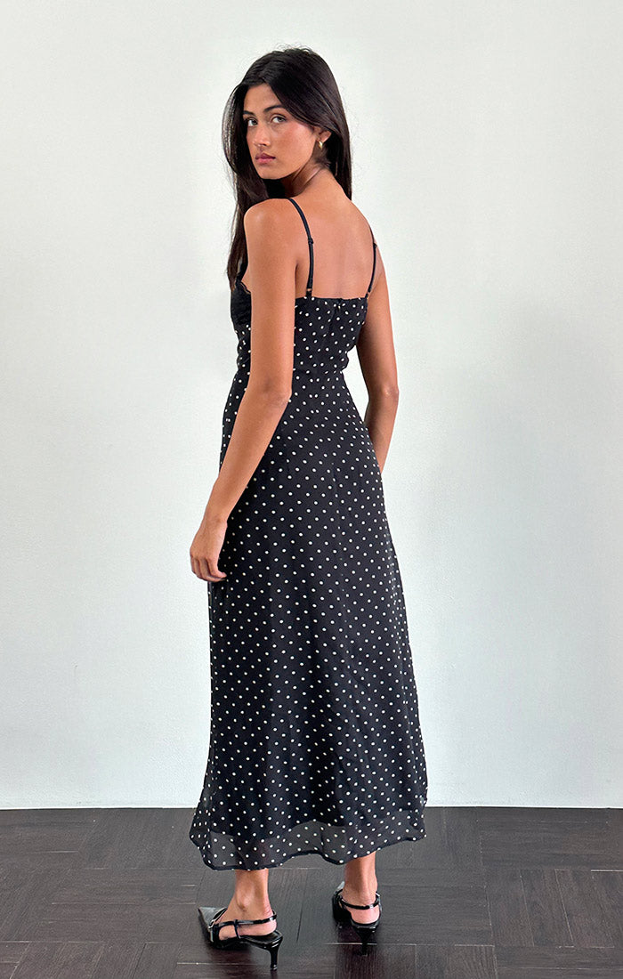 Wilonna Polka Dot Maxi Dress