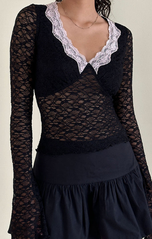 Chantal Long Sleeve Lace Top